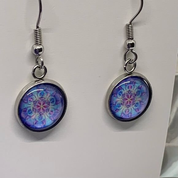 Hand Crafted Jewelry - Kaleidoscope Dangle Earrings